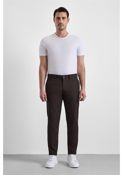 Süvari Koyu Kahve Slim Casual Pantolon Pn2020500745-kh9