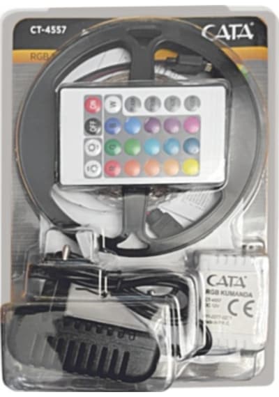 Cata Ct 4557 Rgb Şerit Led Set 5 Mt Rgb Led 3 Renk+trafo+ Kumanda