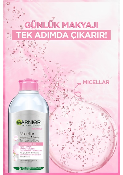 Garnier Micellar Hassas Ciltler Kusursuz Makyaj Temizleme Suyu 400 ML