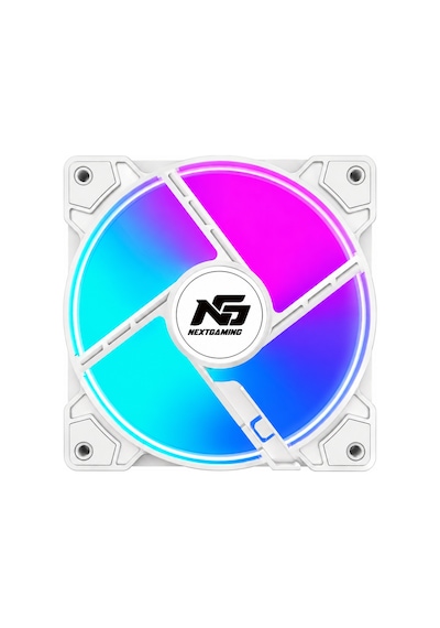 Next Gaming Orion 3 Adet Reverse Ters Bıçak Rgb 6 Pin 120mm Beyaz Fan + Rgb Hub Set