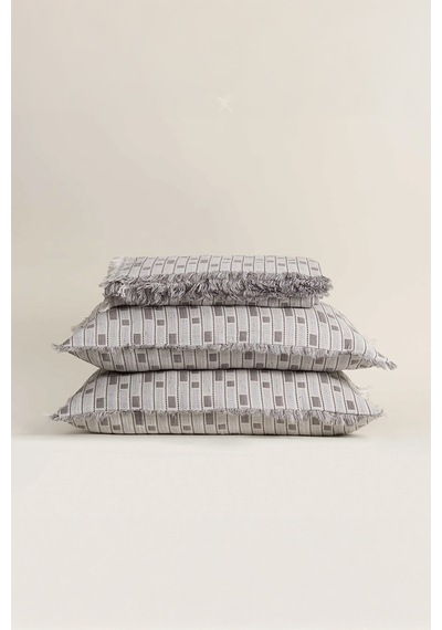 Ecocotton Merisa Gri %100 Organik Pamuk Çift Kişilik Yatak Örtüsü Gri