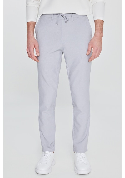 AC&Co / Altınyıldız Classics Erkek Koyu Grı Slim Fit Dar Kesim Beli Bağlamalı Çizgili Yan Cepli Casual Jogger Pantolon Koyu Gri AC&Co / Altınyıldız Classics Erkek Koyu Grı Slim Fit Dar Kesim Beli Bağlamalı Çizgili Yan Cepli Casual Jogger Pantolon Koyu Gri