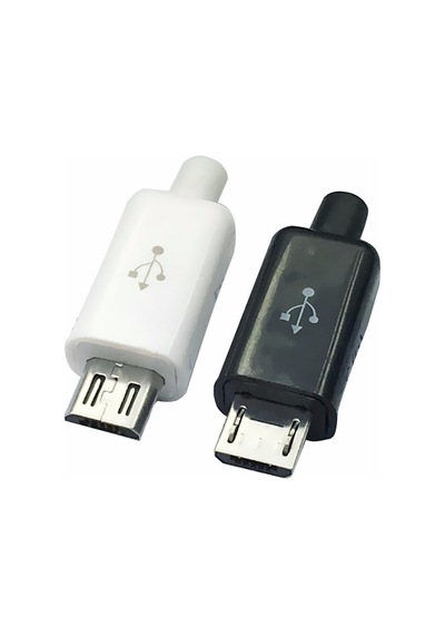 5 Adet 5 Pin Micro USB Şarj Kablosu Soketi - Beyaz