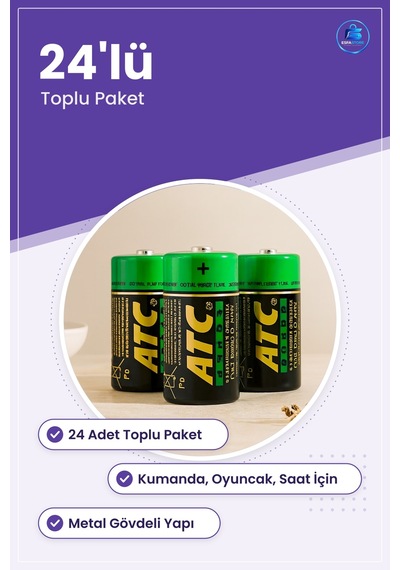 Orta Tip Pil 24 Adet Toplu Paket Kumanda Oyuncak Saat İçin Metal