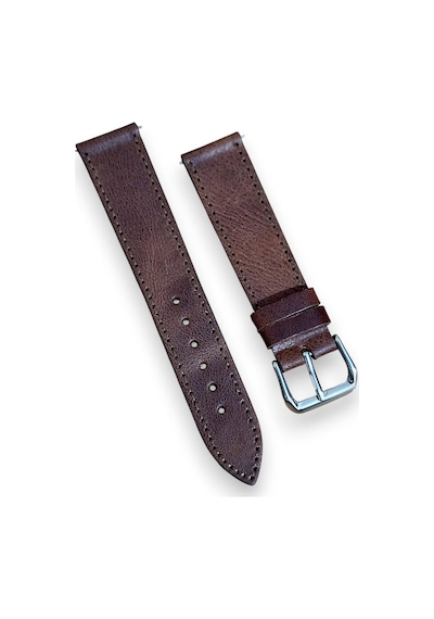 20mm Crazy Horse Hakiki Deri El Yapımı Saat Kordonu Kahverengi 29576468