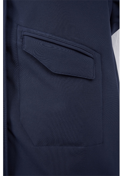 Escetic Lacivert Çıkarılabilir Kapüşonlu 2 Cepli Su Ve Rüzgar Geçirmez Kadın Softshell Mont 6331-3510-lacivert Lacivert
