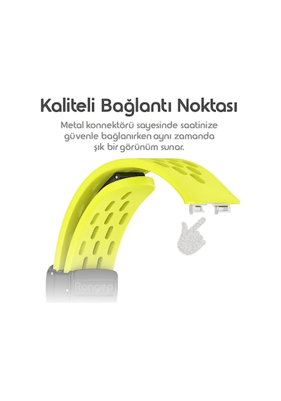 Rongep Huawei Band 10-9-8 İle Uyumlu Delikli Tasarım Air Loop Silikon Kordon Manyetik Toka Mekanizma Sku: Smg8690010102188