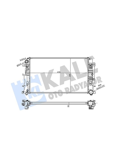 Kale Su Radyatörü Brazing Mercedes Benz Sprinter 3-t, 3.5-t, 4-t, 4.6-t, 5-t, Volkswagen Crafter 2.0/2.5tdi 06 Mt Ac/nac 678x398x32 Kal 354980