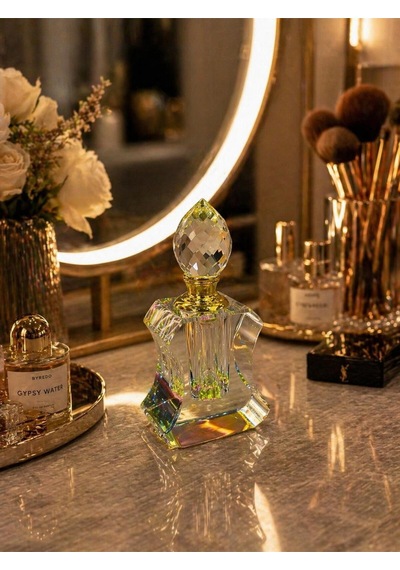 Aurora Crystal Diamond Parfüm Şişesi Lüks Dekoratif Makyaj Masası Aksesuarı