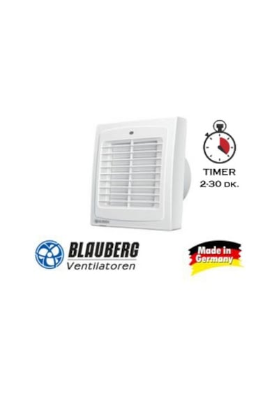 Blauberg Auto 100 T Timer Zaman Ayarlı Otomatik Panjurlu Banyo Aspiratörü