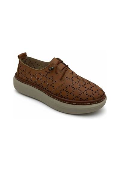 Dosa Shoes Kadın Ortapedik Deri Ayakkabı-taba Taba