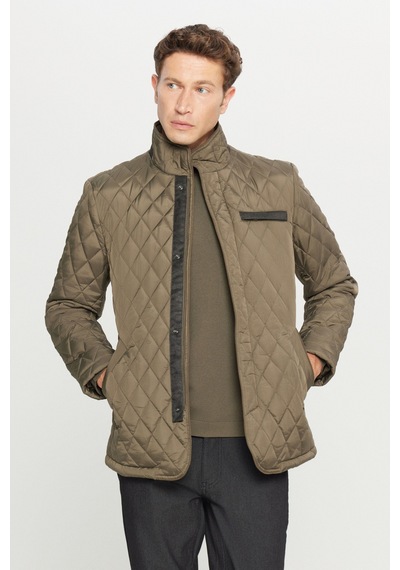 Altınyıldız Classıcs Erkek Hakı Standart Fit Normal Kesim Dik Yaka Yan Cepli Overcoat Haki