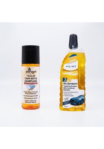 Cilalı Konsantre Oto Şampuanı 1 Litre Ve Oto Cam Suyu Şampuanı 40 Ml 1 Adet