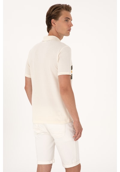 U.S. Polo Assn. Erkek Regular Fit Krem Polo Yaka Tişört 50306808-VR071