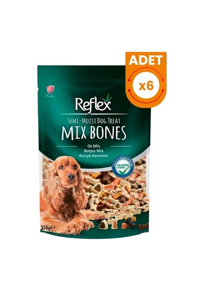 Reflex Karışık Kemikler Yarı Yumuşak Köpek Ödül Maması 6 Adet 150 Gr