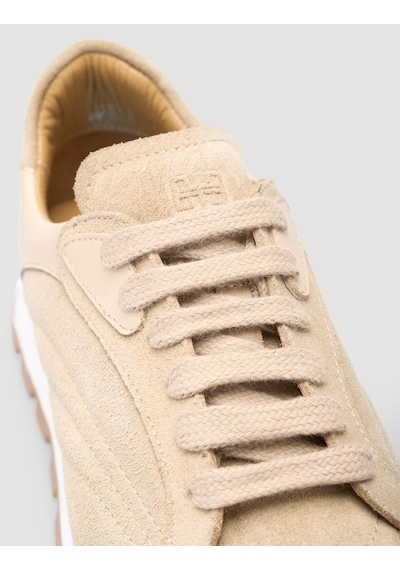 Cabani %100 Hakiki Deri Bej Kadın Sneaker Bej