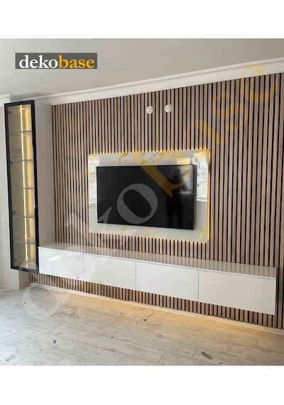 Meşe 40x270 Cm Yeni Nesil Akustik Ahşap Duvar Paneli