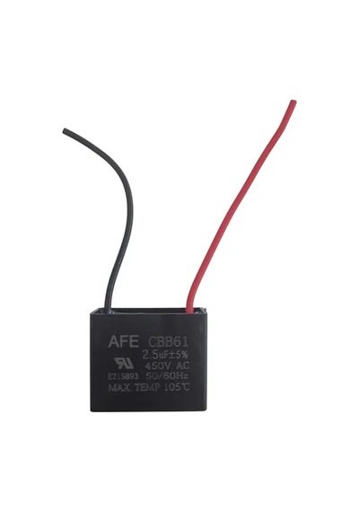 2.5µf 450v Ac Vantilatör Kondansatörü Cbb61 Kablo Uçlu Ayaklı Ve Masaüstü Fan Uyumlu