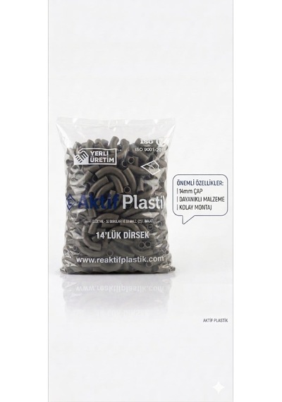 Fazör - Aktif Plastik 14'lük Plastik Dirsek - 100 Adet
