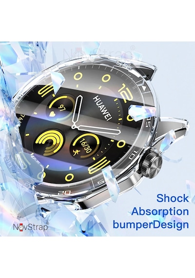 Novstrap Huawei Watch Gt4 46mm İle Uyumlu Ekran Koruyucu Ve Kasa Koruyucu Tpu Yumuşak Silikon Koruma