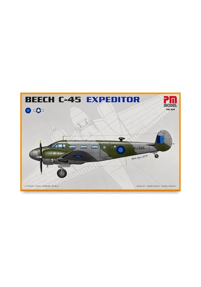 Beechcraft C-45 Expeditor Burma Kj555 Pm Model Eğitim Uçağı Demonte Plastik Maketi
