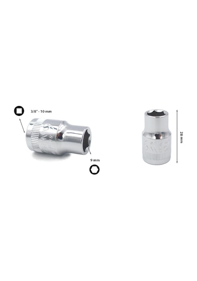 Ceta Form 9 mm 3/8” 6 Köşe Lokma Anahtar C12-H09