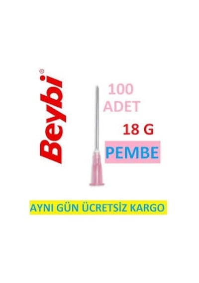 Beybi Enjektör Şırınge İğne Ucu 18 G Pembe 100 Adet