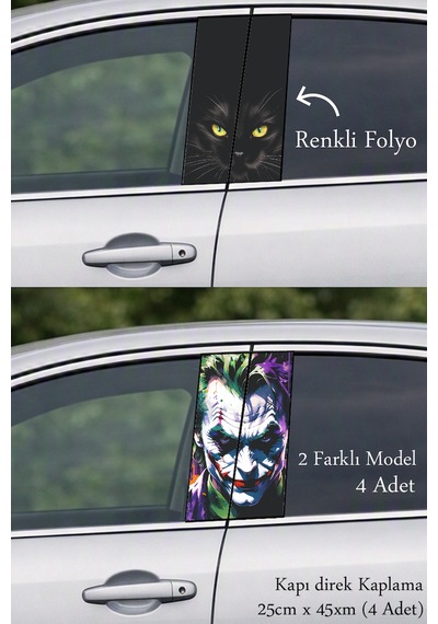 Zarif Stil Seçeneği Kapı Direk Folyo Sticker Etiket