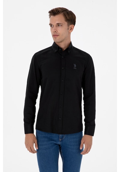 U.s. Polo Assn. Erkek Siyah Gömlek Basic 50307693-vr046 Siyah