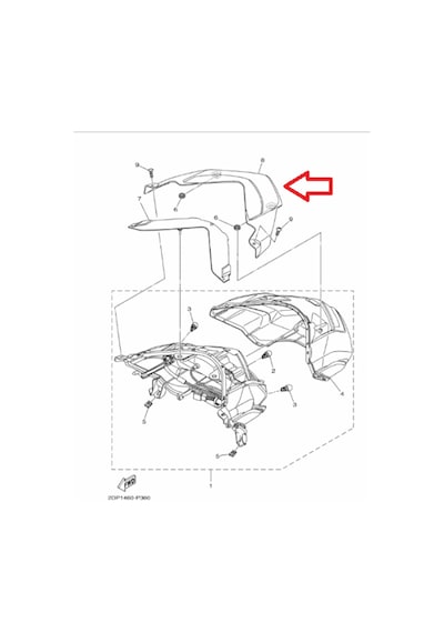 Yamaha Nmax 155 Or.  Stop Üstü Kapak 2Dp-H4716-00
