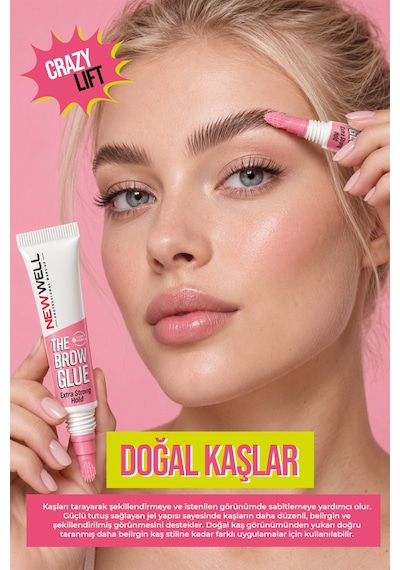 The Brow Glue Crazy Lift Extra Strong Hold Kaş Sabitleyici Jel 7 Ml 0