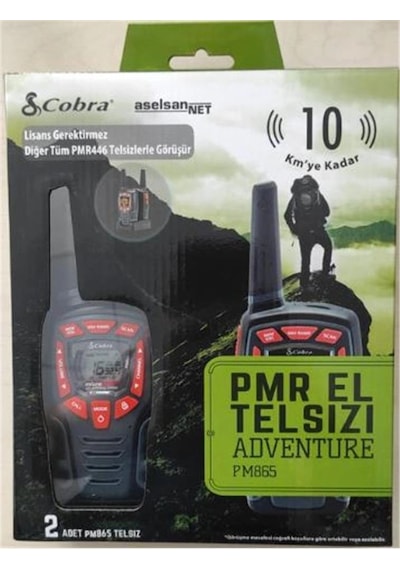 Aselsan Pm-865 Pmr El Telsizi 2li Paket 8 Kanal+121 Alt Kanal 8 Km Kdo