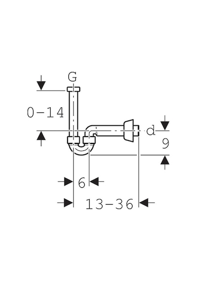 Geberıt Unıversal Lavabo Sıfonu U Tıpı 151.105.21.1