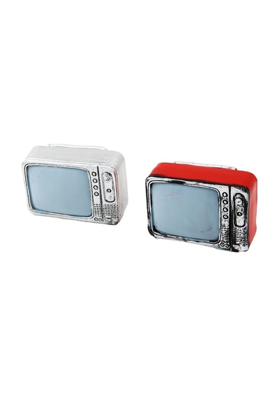 İbico İ12-219-b Televizyon Vintage Dekoratif Mini Biblo - Renkli Reçine 9x6 Cm