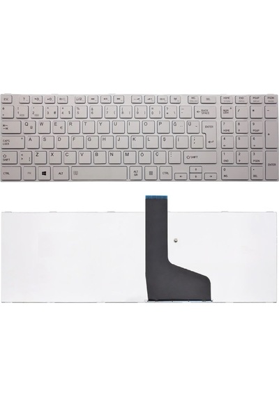 Beyaz, Notebook Klavye - Toshiba Satellite C855-149, C855-14c, C855-14d, C855-14q Muadili İle Uyumlu