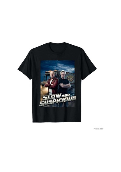 Flood Of Style Yavaş Ve Şüphekar Meme T-shirt Erkekler Kadınlar Için % 100% Pamuklu T Shirt Kısa Kollu Üstle Siyah