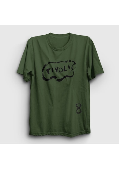 Presmono Unisex Tivoli Pearl Jam T-shirt Haki