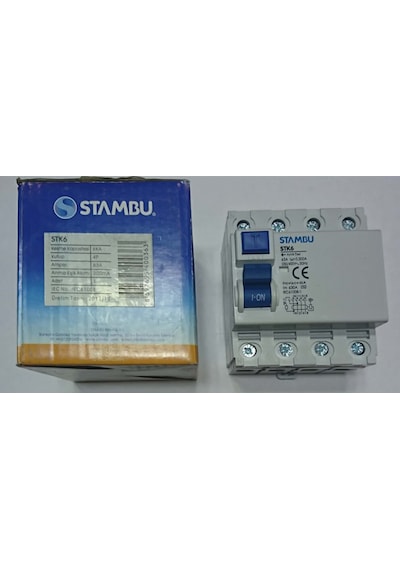 Stambu Trifaze Kaçak Akım Rölesi 4X63 30 Ma Stambu Trifaze Kaçak Akım Rölesi 4X63 30 Ma