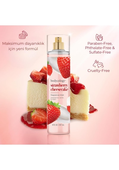 Bodycology Strawberry Cheesecake Fragrance Çilekli Kadın Vücut Spreyi