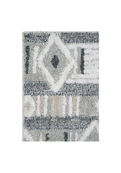 Cool Halı Adora Gri Pamuklu Halı Kilim Bohem Kabartmalı Yumuşak İnce Oda Oturma Odası Salon Halısı