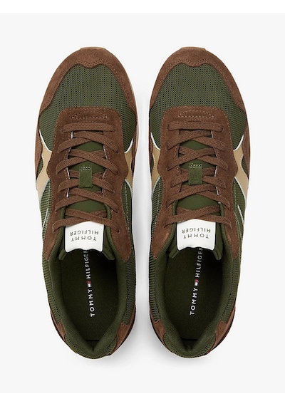 Tommy Hilfiger Fm0fm05679 Runner Icon Mix Erkek Günlük Ayakkabı Kahverengi
