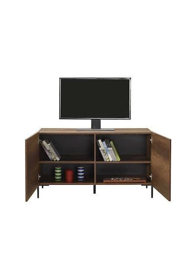 Roma 2 Kapaklı Modüler Tv Ünitesi - Koyu Ceviz Oslo Ceviz 120x70x43 Cm Gxyxd