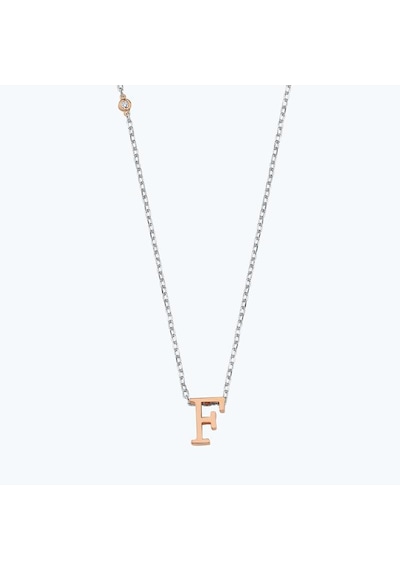 Altınbaş Silver Pırlantalı F Harfi Kolye Int238f-925-1