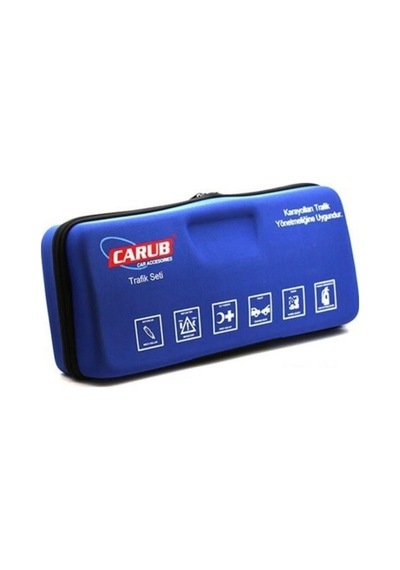 Carub Lüx Trafik Seti Çantalı Belgeli Trafik Yönetmeliğine Uygun 1Kg Yangın Söndürücülü