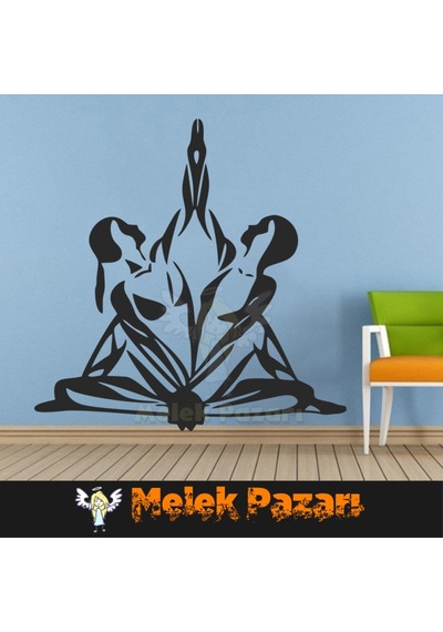 Yoga, Spor Salonu Duvar Sticker