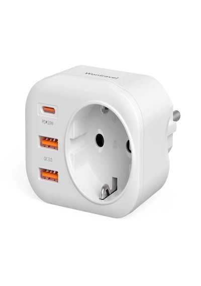 Ac-115 2500w 3.4a 2usb 1type-c 1soket Akım Korumalı Şarj Adaptörü
