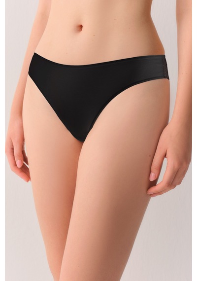 Suwen Comfy Pamuklu Dantelli Slip Külot Sw4021012 Siyah