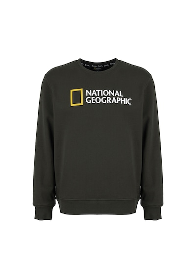 National Geographic N6wm-swt4322 Haki Relaxed Baskılı Erkek Sweatshirt