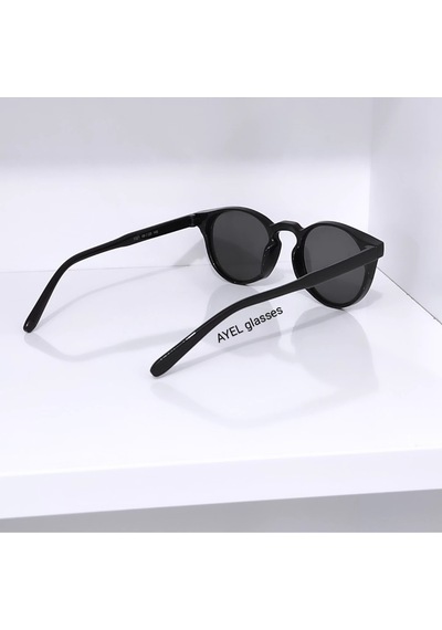 Siyah Oval Unisex Güneş Gözlüğü Çok Renkli