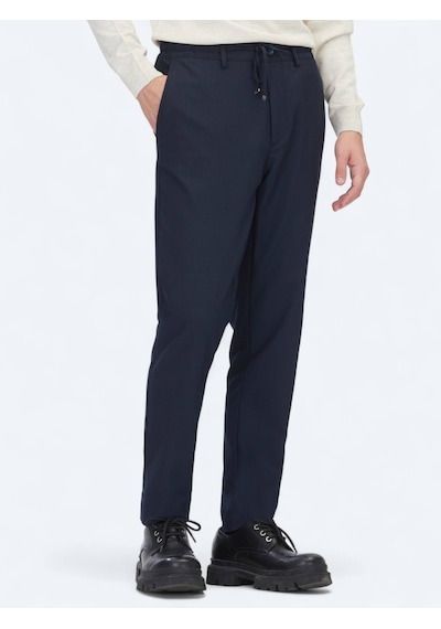 Lacivert Düz Dokuma Jogging Fit Casual Pantolon Lacivert Lacivert Düz Dokuma Jogging Fit Casual Pantolon Lacivert